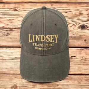 Lindsey Transport Logo Adjustable Tuck Strap Cap Trucker Baseball Hat Memphis TN
